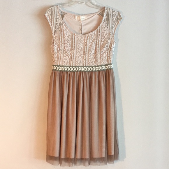 classyfashion Dresses & Skirts - NWT Floral Fit & Flare Lace Mesh Stretch Dress